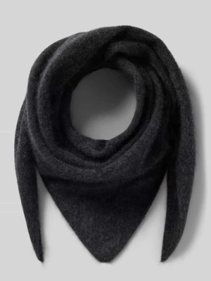 Szalik z mieszanki wełny z lamy z dodatkiem kaszmiru Model 'Palo' MM By Max Mara Antracytowy