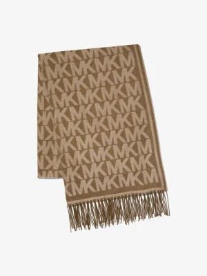 Szalik z nadrukiem w logo Michael Kors ZIELONY DUFFLE (Zielony)