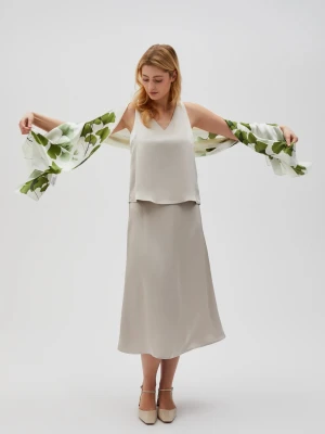 Szalik z nadrukiem zielony Moodo