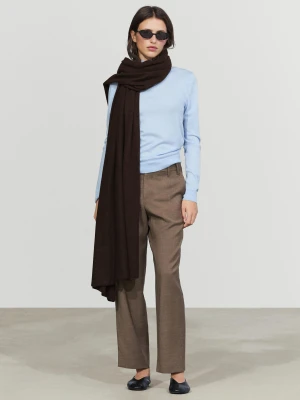Szalik Ze 100% Kaszmiru - Brązowy - Massimo Dutti - Female