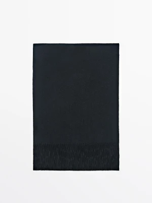 Szalik Ze 100% Kaszmiru - Czarny - Massimo Dutti - Female