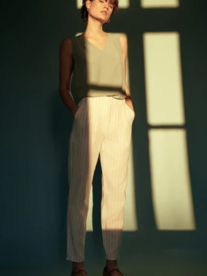 Szałwiowa bluzka z dekoltem w serek Greenpoint