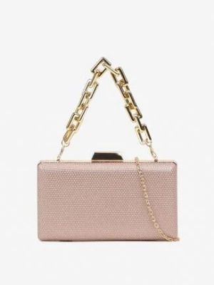 Szampańska Brokatowa Torebka Kopertówka z Łańcuszkiem Aurellia caely