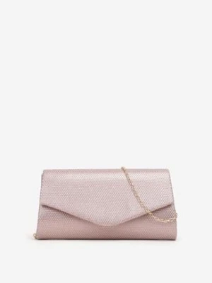 Szampańska Kopertowa Torebka Ozdobiona Brokatem Elsil