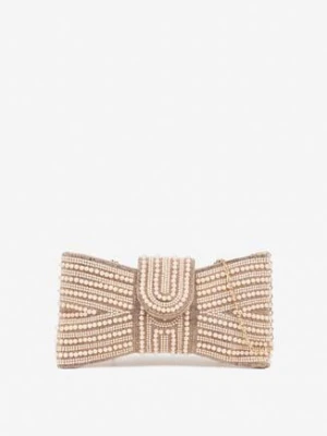 Szampańska Torebka Kopertówka Vices w Kształcie Kokardy do Ręki i z Łańcuszkiem Isarri