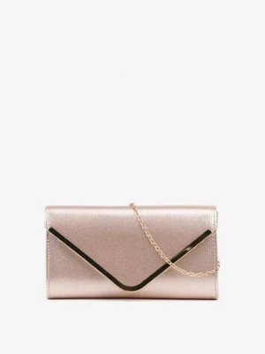 Szampańska Torebka Typu Kopertówka Ozdobiona Metaliczną Aplikacją Banolissa caely