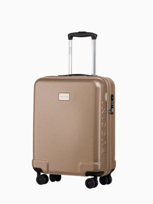 Szampańska twarda walizka kabinowa o strukturze plastra miodu Puccini