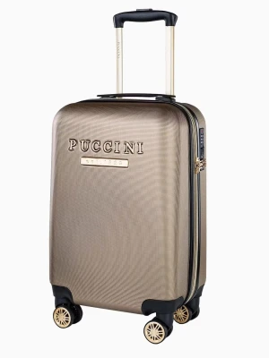 Szampańska walizka kabinowa z eleganckim napisem  Puccini