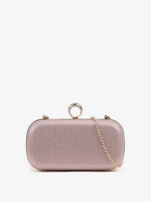 Szampańska Wieczorowa Torebka z Biżuteryjnym Uchwytem i Odpinanym Łańcuszkiem Millira caely