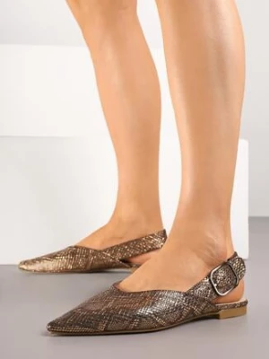 Szampańskie Sandały Vices Bez Pięty ze Skórzaną Wkładką Ralovira