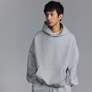 Szara bluza basic oversize z kapturem House