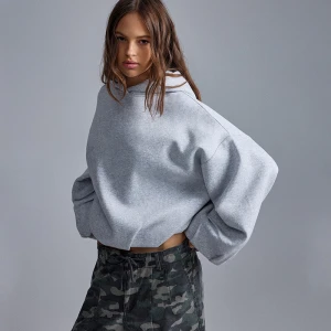 Szara bluza bomber z kapturem House