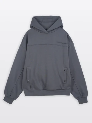 Bluza chłopięca boxy z kapturem z cięciami Reporter