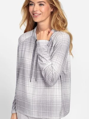 Szara bluza damska Cora Jersey w kratę - Cool Vision Olsen