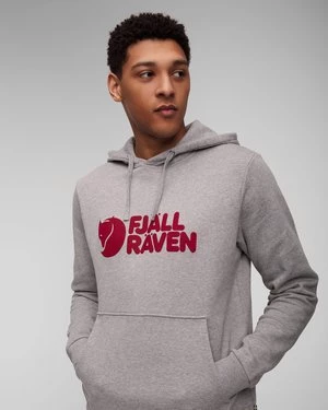 Szara Bluza Męska Fjallraven Logo Hoodie M