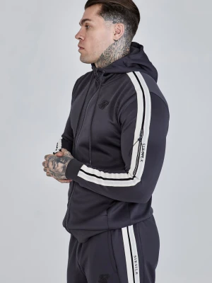 SikSilk Męska Szara Bluza z Pełnym Zamkiem