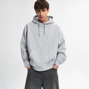 Szara bluza z kapturem loose fit House