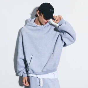 Szara bluza z kapturem oversize basic House