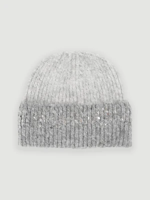 Szara czapka z cekinami Top Secret
