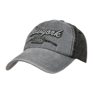 Szara czapka z daszkiem baseballówka vintage uniwersalna szary, srebrny Merg