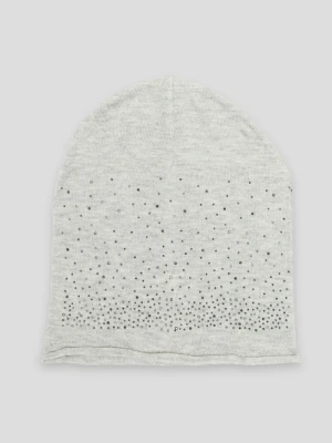 Szara czapka z ozdobnymi kropeczkami Reporter