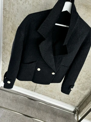 Szara / czarna kurtka damska 100% wełna - Eterna Petite LAÏF