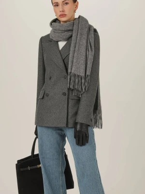 Szara dwurzędowa marynarka damska z wełny i kaszmiru - Eliot LAÏF