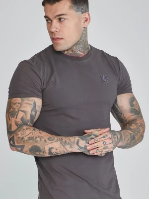 Szara koszulka męska typu muscle fit SikSilk