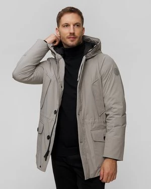 Szara Kurtka Parka Puchowa Męska Woolrich Arctic Stretch Down Parka