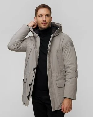 Szara kurtka parka puchowa męska Woolrich Arctic Stretch Down Parka