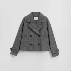Szara kurtka przejściowa peacoat cropped House