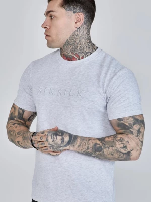 Szara marl koszulka męska z logo SikSilk