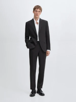 Szara Marynarka Od Garnituru Ze 100% Wełny - Szary - - Massimo Dutti - Mężczyzna