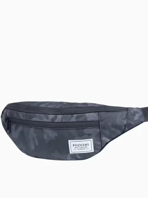 Szara materiałowa nerka we wzór camo Puccini