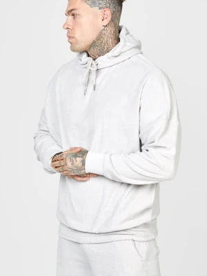 Szara oversize bluza męska z frotté SikSilk
