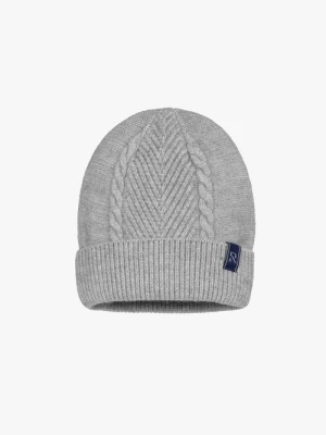 Szara prążkowana czapka Ryłko