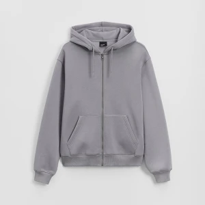 Szara rozpinana bluza z kapturem basic regular fit House