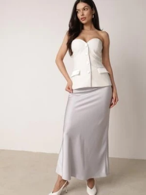 Szara Satynowa Spódnica Maxi Shapas bisou's project