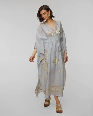 Szara Sukienka Z Ramii Damska Kori