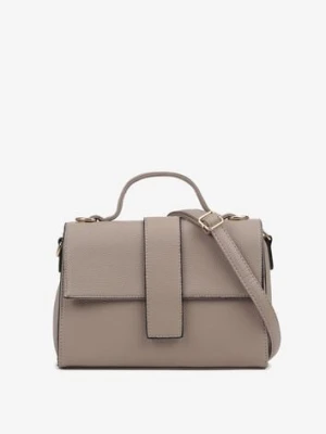 Szara Torebka Listonoszka z Geometryczną Klapą Efariella caely