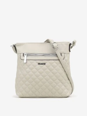 Szara Torebka Typu Listonoszka Zdobiona Pikowanymi Przeszyciami Silivena francis