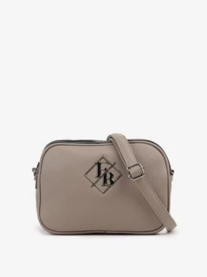 Szara Trzykomorowa Torebka Typu Listonoszka Ozdobiona Literkami Lanithara fashion&bags