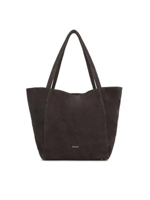 Szara zamszowa torebka shopper Kazar