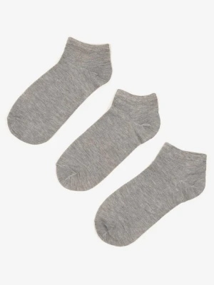 Szare 3-Pack Skarpety Bawełniane Salliona Pesail