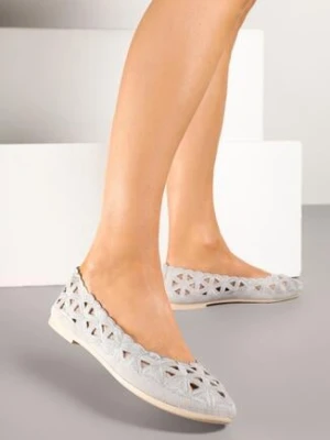 Szare Balerinki Vices Ażurowe Nanelissa