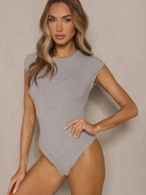 Szare Basicowe Body z Wiskozą Dralimi
