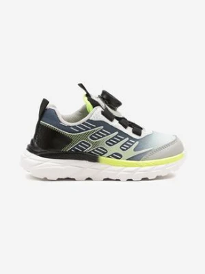 Szare Buty Sportowe Sneakersy Ozdobione Geometrycznym Wzorem Ulandiela