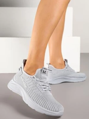 Szare Buty Sportowe Sneakersy z Elastyczną Cholewką Ulithiela