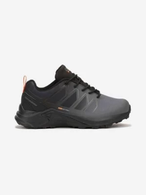 Szare Buty Sportowe z Ozdobnymi Wstawkami z Materiału Soft Shell Setuele