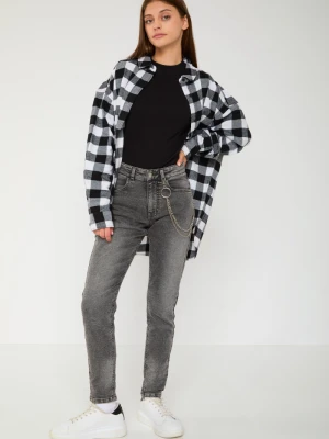 Szare jeansowe spodnie typu BAGGY Reporter